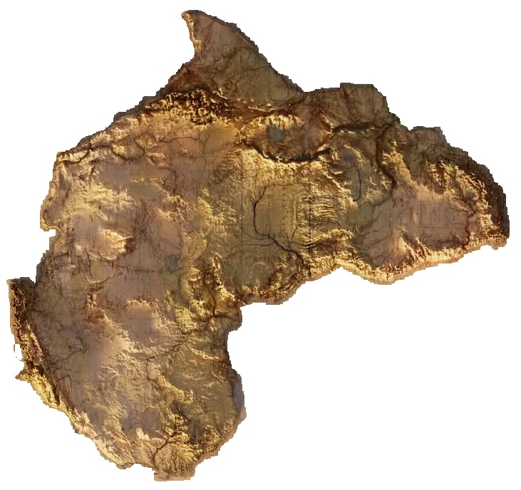 Africahead logo topography map